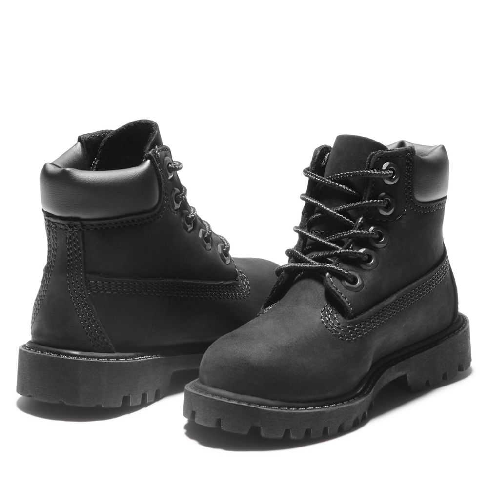 Botas 6-Inch Timberland Argentina Niños - 6-Inch Toddler Premium Waterproof - Negras - YKDLQM-564